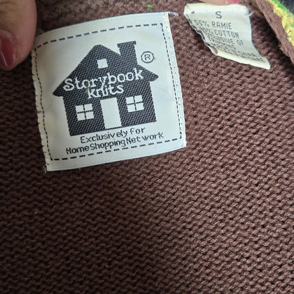 Storybook Knits Brown Sweater with Tiger Motif - Picture 5 of 5